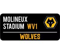 Wolverhampton Wanderers FC - Plaque de rue SG35546 (Taille unique) (Noir/Blanc/Or)
