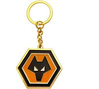 Wolverhampton Wanderers FC - Porte-clés Armoiries TA9560 (Taille unique) (Noir/Orange/Or)
