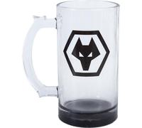 Wolverhampton Wanderers FC - Verre à pied, TA13035 (taille unique) (Transparent/Noir)