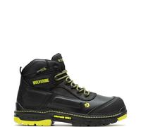 Wolverine Bottes de travail imperméables Overpass à bout composite pour homme, noir/vert, 40.5 EU
