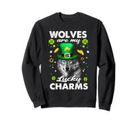 Wolves are My Lucky Charms St Patricks Day Irish Wolf Sweatshirt