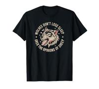 Wolves Don't Lose Sleep Alpha Mindset Wolf Citation T-Shirt