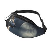 wolves in the moonlight Sac banane pour homme et femme Sac banane étanche Sac banane de sport en plein air