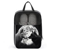 Wolves Under The Moon Sac à chaussures de voyage étanche avec fermeture éclair et poignée - Sac à chaussures de golf - Style - Taille unique, Style :, Taille unique, Sacs à chaussures pour le voyage