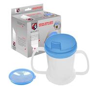 Wolvex Gobelet pour Adulte de 350 ML avec poignée Ronde Confortable, 2 Styles de couvercles et caractéristiques Anti-déversement, bécher idéal pour Les Adultes handicapés, Passe au Lave-Vaisselle et