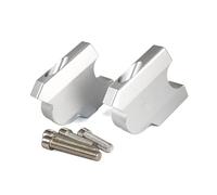 WOLWES Guidon Modification Compatible avec Yamaha pour XT1200Z pour Super pour TENERE 1200 2010 2011 2012 2013 Support De Guidon De Moto Fat Bar Risers Support Adaptateur De Serrage(Silver)