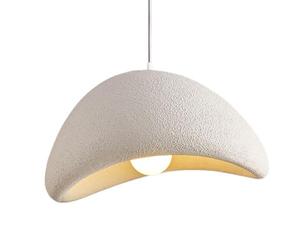 WOLWES Lustre en résine de style industriel, abat-jour de lampe à suspension de personnalité créative, lustre supérieur encastré, lampe suspendue à tête unique à bouche d'escargot E27, luminaires de d