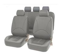 WOLWES Voiture Housses De Siège pour Nissan X-Trail X Trail T33 T32 T31 T30 2001-2024, Ensemble CompletAvant Et Arrière étanche Cuir Confortable Respirant Couvre-Siège Accessoires,C/Grey
