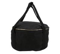 Womamaxsc Sac de Rangement pour Pots de Camping, étui de Transport pour ustensiles de Cuisine d'extérieur, Sac de Voyage en Toile cirée avec Coton Anti-Collision, Support de poêle Portable (Noire)