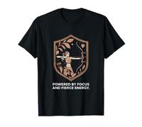 Woman Archer alimenté par la Concentration et l'énergie féroce T-Shirt