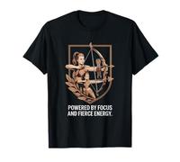 Woman Archer alimenté par la Concentration et l'énergie féroce T-Shirt