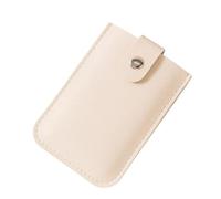 Woman Business Card Purse Case for Bank Cards Slim Coin Wallet with Pullout PU Leather Portable Multi Bags Holders(White)