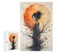 Woman from The Tree Under A Full Moon - Puzzle De Table pour Adultes, 1000 PCS, Cadeau De Pendaison De Crémaillère - pour Les Passionnés Qui Aiment Les Détails