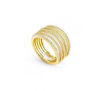 Woman heart band ring Silver 925 gilded and white zircons Nomination Lovelight 149702/014/008 size 17
