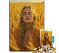 Woman in Golden Wheat Field, Puzzle pour Adultes, 500 PCS
