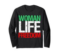 Woman Life Freedom Iran Slogan Patriotique iranien Manche Longue