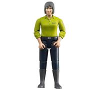 Woman with Dark Blue Trousers and Boots Green/Dark Blue Light Skin