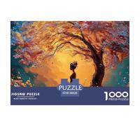 Woman with Flowers in Her Hair 1000 Pièces Carton Premium Coffret De Puzzles Girl with Squirrels Anti-Stress Défi Unique Puzzles pour Adultes Et Enfants 38x26cm/1000pcs