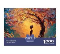 Woman with Flowers in Her Hair 1000 Pièces Carton Premium Coffret De Puzzles Girl with Squirrels Stimulant Et Éducatif Jeu Créatif Puzzles pour Adultes Et Enfants 70x50cm/1000pcs