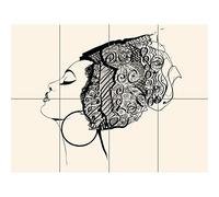 Woman With Headdress XL Giant Panel Poster (8 Sections) Femme Affiche
