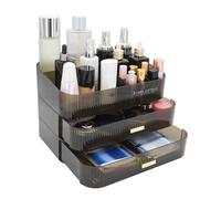 Womanht Organiseur de maquillage avec 2 tiroirs, organiseur de cosmétiques pour chambre à coucher et salle de bain, grande capacité pour soins de la peau, crème, parfum, rouge à lèvres, comptoir de