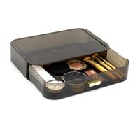 Womanht Tiroirs de rangement empilables pour cosmétiques, soins de la peau, rouges à lèvres, soins des ongles (noir, 1 tiroir)