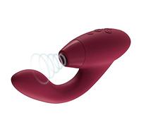 Womanizer Duo 1 Stimulateur féminin clitoridien | Vibromasseur stimulation double clitoris et point G | Suceur de clitoris avec vibro point G | Sex Toy 12 niveaux de puissance