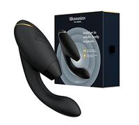 Womanizer Duo 2 Stimulateur féminin clitoridien | Vibromasseur stimulation double clitoris et point G | Suceur de clitoris avec vibro point G | Sex Toy 14 niveaux de puissance | Noir