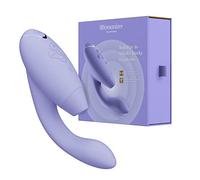 Womanizer Duo 2 Stimulateur féminin clitoridien | Vibromasseur stimulation double clitoris et point G | Suceur de clitoris avec vibro point G | Sex Toy 14 niveaux de puissance | Lilas