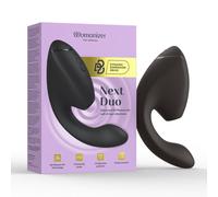 Womanizer Next Duo 2 - silicone, 100 % étanche, 11 cm - Stimulateur clitoridien à air pulsé - Noir
