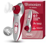 Womanizer Pro40 Stimulateur clitoridien féminin | Suceur de clitoris 6 niveaux de puissance | Sex Toy aspirant femme étanche | Vibromasseur a succion rechargeable femme et couple