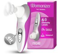 Womanizer Pro40 Stimulateur féminin clitoridien - Suceur de clitoris 6 niveaux de puissance - Vibromasseur clitoridien étanche - Stimulateur clitoridien rechargeable pour femme et pour couple