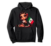 Woman's Chola Hispanic Girl Patriotic Mexican Roots Chicana Sweat à Capuche