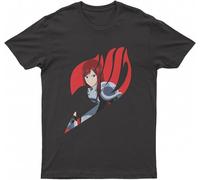 Woman's T-T-Shirts à Manches Courtes, Fairy Tail Erza Scarlet Red Hair, Fashion (X-Large)