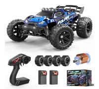 Womaqu Voiture Télécommandée Adulte 1:14 RC 4x4 40 km/h Tout-Terrain Étanche, Camion RC avec 2 Batteries 7.4V 1300mAh 6 lumières LED, RC Car Haute Vitesse pour Garçon/Homme