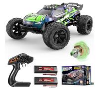 Womaqu Voiture Télécommandée Adulte Grande Échelle 1:10 46 cm, RC Truck 2WD RWD Électrique 45 km/h avec 2 Batteries 2600mAh, Voiture Radiocommandée Tout Terrain pour Enfants et Adultes
