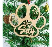 WOMB Déco De Noël avec Prénom Personnalisé Boule de noël personnalisée prénom au Choix en Bois Cadeau Unique, décoration Sapin (1PCS)
