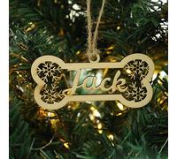 WOMB Déco de Noël Découpée Laser avec Prénom Personnalisé,Boule de Noël Personnalisable en Bois,Boule de noël Personnalisable,Ornement de Noel personnalisé (XF20,1pcs)