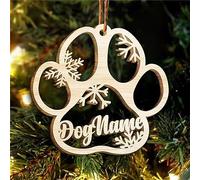 WOMB Deco Noel Maison, Prenom en Bois Personnalisé, Boules De Noel Personnalisables (XF1, 1pcs)
