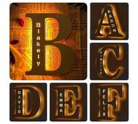 WOMB LED Personnalisé Prénom,Lettre Lumineuse,prenom Lumineux Personnalisé,LED Personnalisé,Lettre Prenom Bois.Tableau Lumineux Lettre,enseigne Lumineuse Personnalisable (Warm Light,28 cm/11'')