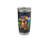 Wombat joyeux marchant comme un chef audacieux Gobelet isotherme en acier inoxydable double paroi