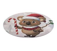 Wombats Tapis rond doux et absorbant antidérapant pour chambre à coucher, salon, décoration d'intérieur 90 x 90 cm