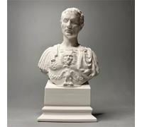 Womeet Statue de César, petite statue de buste de César, sculpture mythologie grecque pour salon, décoration d'étagère, décoration d'intérieur moderne et collection de croquis, pratique de bricolage