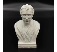 Womeet Statue de Philosophie Française Buste Sculpture, Impression 3D Collection Descartes Montesquieu Foucault Voltaire Rousseau Figurine pour salon, maison, bureau 10 cm (Montesquieu)