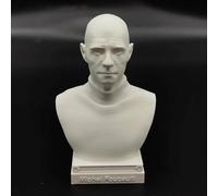 Womeet Statue de Philosophie Française Buste Sculpture, Impression 3D Collection Descartes Montesquieu Foucault Voltaire Rousseau Figurine pour Salon Maison Bureau Décor 10 cm (Foucault)