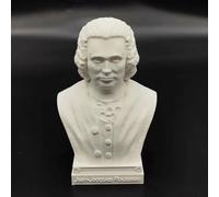 Womeet Statue de Philosophie Française Buste Sculpture, Impression 3D Collection Descartes Montesquieu Foucault Voltaire Rousseau Figurine pour Salon Maison Bureau Décor 10 cm (Rousseau)
