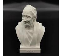 Womeet Statue de Philosophie Française Buste Sculpture, Impression 3D Collection Descartes Montesquieu Foucault Voltaire Rousseau Figurine pour Salon Maison Bureau Décor 10 cm (Voltaire)