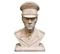 Womeet Statue Rommel WWⅡ Stratège militaire allemand Erwin Rommel Buste 3D Plastique Brown Maison Table Montage sur table Polished Réaliste Personnages/Personnes 11 x 6 x 6 cm 80 g
