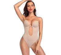 Women Bodysuit Shapewear Deep V-Neck Body Shaper Backless Shapers Waist Trainer Strap Padded Push Up Corset