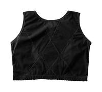 Women Brea Mash Breast Lift X Shaped Embellishment Back Corset Chest and Posture Corrector Front Buckle Bra, Black, XL(Beige,L)